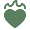 icone d'un coeur enflammé